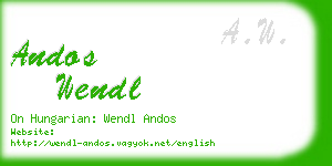 andos wendl business card